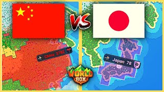 WorldBox Timelapse  China VS Japan  1600 YEARS [upl. by Kirchner]