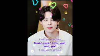 Jimin Be mine song lyrics kpop jimin [upl. by Rolland38]