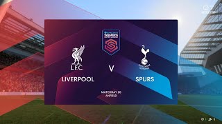 FC 25  Liverpool Women 1  1 Tottenham  Barclays Womens Super League  MD 20  2425 [upl. by Aielam]