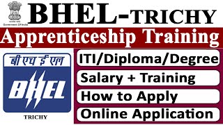 bhel apprenticeship training  how to apply online for bhel apprenticeship 2024 [upl. by Hadwyn]