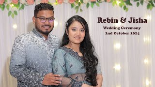 Rebin amp Jisha Wedding Ceremony [upl. by Langer9]