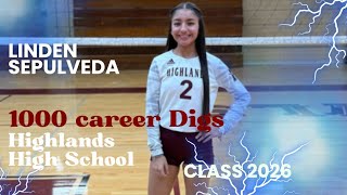 linden Sepulveda libero sports Highlands High School volleyballliberovolle volleyballdigs [upl. by Jaycee366]