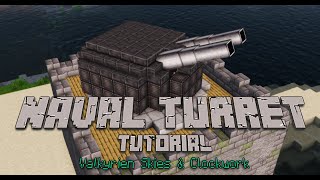 Minecraft Naval Turret Tutorial Valkyrien Skies amp Clockwork [upl. by Veal]