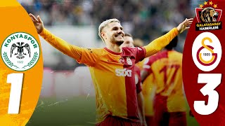 Konyaspor 13 ŞAMPİYON GALATASARAY  Maç Özeti  Önemli Kareler [upl. by Odrawde]