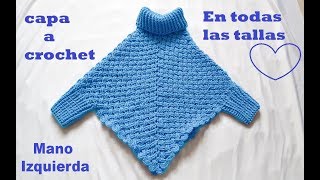 capa a crochet  tejido a ganchillo  tutorial para zurdos  parte 2 [upl. by Neelahs116]