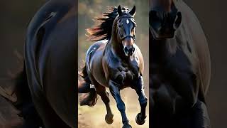 The Friesian  The most striking Horse breeds  shortsvideo facts [upl. by Atihana]