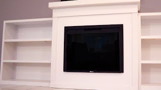 Adding Bookshelves to an Electric Fireplace Enclosure [upl. by Sokim]