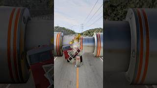 Trucks vs Big Bollards Crash Vid10 beamngdrive beamng [upl. by Lalise]