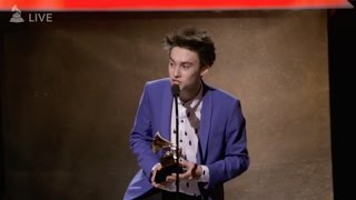 Jacob Collier GRAMMY Speech 2017 [upl. by Mctyre]