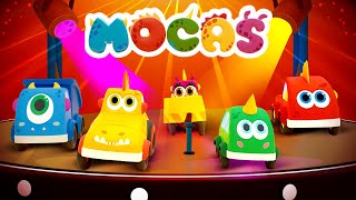 Sing with Mocas The Looby Loo song for kids Nursery rhymes amp kids songs with monster cars for kids [upl. by Ettenay]