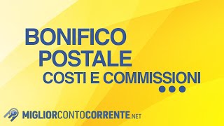 Bonifico Postale costi e commissioni [upl. by Winni873]