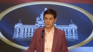 Burna konferencija Ane Brnabić Optužila opoziciju za falsifikat pa ih nazvala probisvetima [upl. by Dolli]