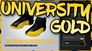 HOW TO MAKE Air Jordan 12 quotUniversity Goldquot IN NBA 2K22 NBA 2K22 Shoe Creator [upl. by Mosra520]