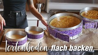 🤯Nie wieder Tortenboden mit Hubbel  Tortenboden flach backen [upl. by Nueoras]