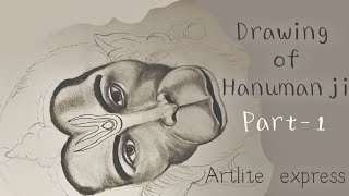 Hanuman ji drawing part1 [upl. by Bamby]