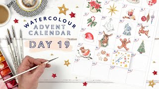 Watercolour Advent Calendar Day 19 [upl. by Notniw]