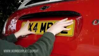 How to attach a number plate to a car sticky pads method [upl. by Ainsley116]