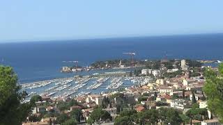 Belle vue du port de Bandol des hauteurs accompagné par le champ des cigales [upl. by Nnybor]