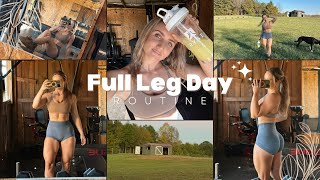 what my leg day looks like workout vlog [upl. by Kirstyn]