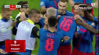 REZUMAT FCSB  Gloria Buzău 32 Dublă Tavi Popescu gol Bîrligea dar emoţii pe final [upl. by Hagerman]