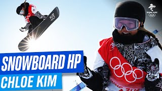 🇺🇸 Second snowboard halfpipe gold for Chloe Kim 🥇 [upl. by Alleinnad]