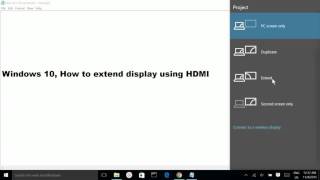 Windows 10 How to extend display using HDMI [upl. by Pinsky802]