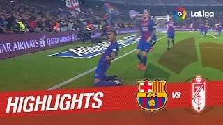 Resumen de FC Barcelona vs Granada CF 10 [upl. by Lehcor]