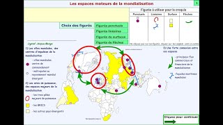 Croquis de géographie  Les espaces moteurs de la mondialisation [upl. by Emsmus]