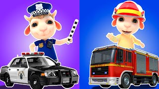 Polícia e Bombeiro  Coleção  Desenho animado para crianças  Dolly e Amigos  🚒🚓 [upl. by Eiromem738]