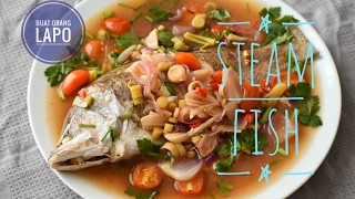 Ikan Siakap Stim  Steamed Sea Bass [upl. by Idissac]