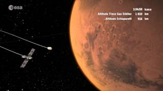 ExoMars 2016 arriving at Mars [upl. by Jermain]