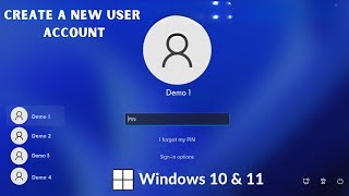 How To Create A User In Window 10 amp 11 Multiple Users 2024 [upl. by Einnej]