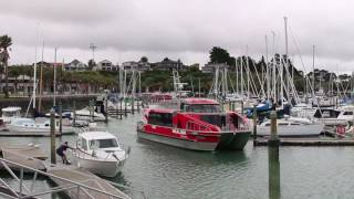 Auckland Ferries  Sealink ferry Clipper 3 leaving Pine Harbour Marina [upl. by Seuqcaj]