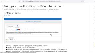 Consulta Bono de Desarrollo Humano – Beneficiarios Prestamos Pagos [upl. by Lakim]