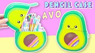 PENCIL CASE AVO Avocado  SCHOOL SUPPLIES to Back to School  aPasos Crafts DIY [upl. by Eiuqnimod]