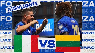 Highlights ItaliaLituania 50 8 settembre 2021 [upl. by Granny]