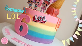 RAINBOW L O L CAKE [upl. by Notlem]