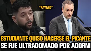 ADORNI HUMILLÓ A ESTUDIANTE DE PERIODISMO QUE QUISO HACERSE EL PICANTE [upl. by Odlamur230]