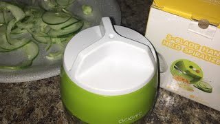 Adoric Handheld Spiralizer Review [upl. by Releehw661]