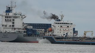 Tense Moments Cargo Ship and Tanker Ships Narrow Escape [upl. by Er930]