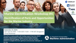 CharIN MCS Marine Workshop Electrification of Ports and Opportunities for the Marine Industry [upl. by Odeen]