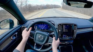 2022 Volvo XC40 Recharge  POV Test Drive Binaural Audio [upl. by Ailssa737]