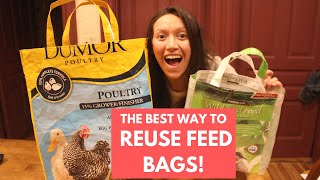 REUSE YOUR EMPTY FEED BAGS  DIY Feed Bag Tote [upl. by Helbonia]