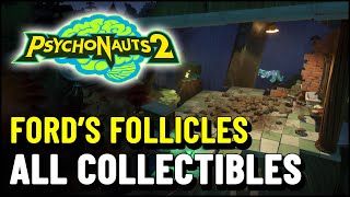 Psychonauts 2 Fords Follicles ALL COLLECTIBLES Figments Nuggets Vaults [upl. by Ynamad]