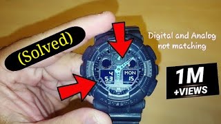 Gshock analog hands and digital display not matching How to sync Casio 5081 [upl. by Reiss367]