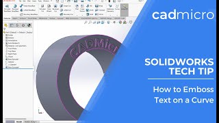 Tech Tip Emboss Text on a Curve [upl. by Airdnala122]