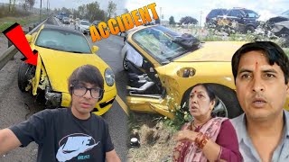 Supper Car Accident Prank Gone Wrong 😭  Sourav Joshi Vlogs [upl. by Aihsenek]