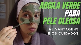 Argila Verde vantagens como usar e CUIDADO com o tempo certo na pele [upl. by Saiff]