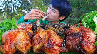 ไก่ย่างนมสดจิ้มซีฟู้ดแกล้มผักสดแซ่บคักอีหลีครับพี่น้องMUKBANG EATING SHOWโก้อีสานพาแดก [upl. by Atilrac139]