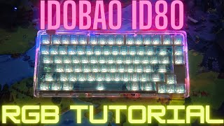 How to change the RGB and backlight settings on the IDOBAO ID80 [upl. by Ihcas]